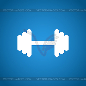 Modern flat dumbbell icon. Eps10 - vector image