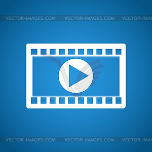 Video icon. Flat design style. EPS 10 - royalty-free vector image