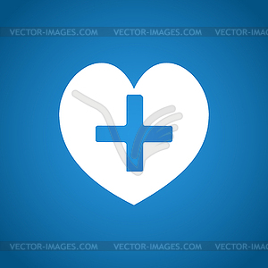 Heart Icon Flat design style - vector clipart