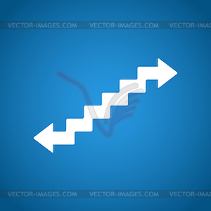 Символ лестница. Плоский дизайн стиль - векторный дизайн