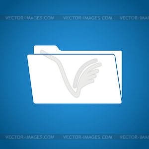 Folder flat web icon - vector clip art