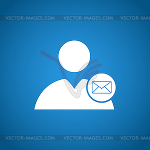 User icon, Envelope Mail ,  - vector clipart