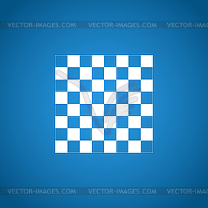 Wooden chess board. flat view of top - vector image