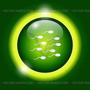 Sperm icon - stock vector clipart