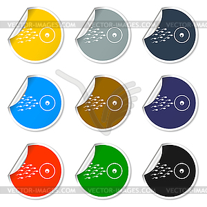 Sperm and egg cells thin line icon - vector clip art