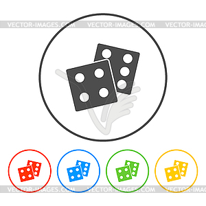 Dice icon - vector image