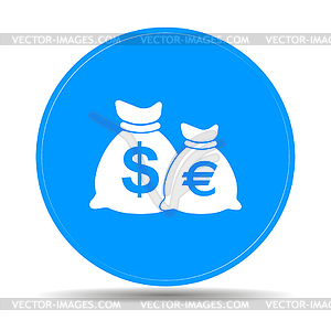 Money bag icon - vector image