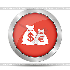 Money bag icon - vector image