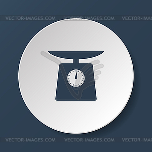 Kitchen scale icon - vector clipart