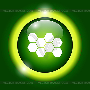 Honeycomb sign icon. Honey cells symbol - vector clipart