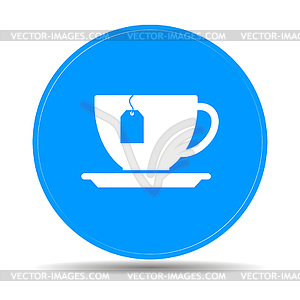 Cup with tea bag icon - vector clipart