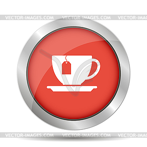 Cup with tea bag icon - vector clip art