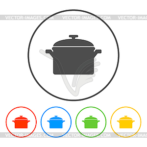 Saucepan icon.  - royalty-free vector image