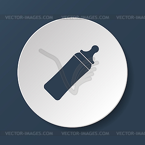 Baby milk bottle icon - - vector image