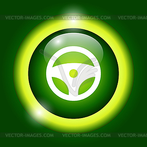 Icon steering wheel - royalty-free vector image
