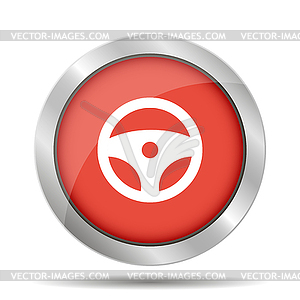 Icon steering wheel - vector clipart