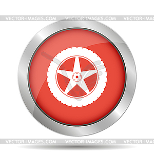 Car wheel icon - vector image