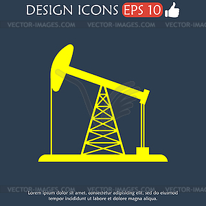 Oil Rig Icon - vector clip art