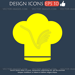 Chef cap icon - vector image