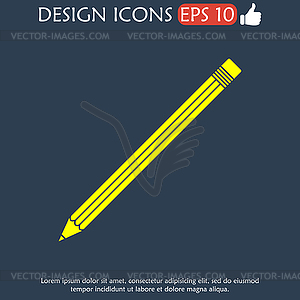 Pencil icon - vector clipart