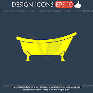 Bathtub Icon - vector image