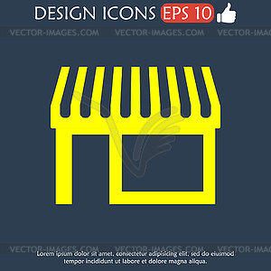 Store icon, modern flat design - vector image