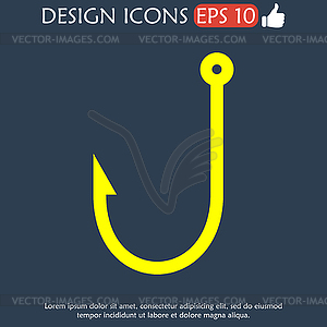 Hook icon - vector image