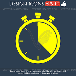 Stopwatch icon, . Flat design style, - vector clipart / vector image