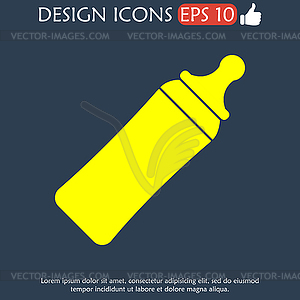 Baby milk bottle icon - - vector clipart