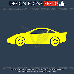 Car icon. Flat design style - royalty-free vector clipart