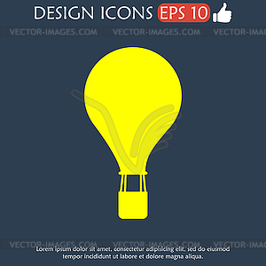 Hot air balloon icon - vector image