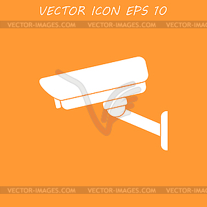 Silhouette of surveillance cameras - vector clip art