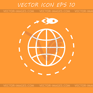 Sign. Rocket - vector clipart