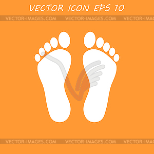 Footprint - icon - color vector clipart