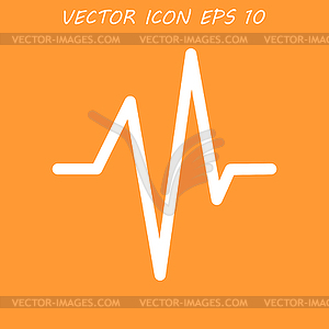 Heart beat, Cardiogram, Medical icon - - vector clip art