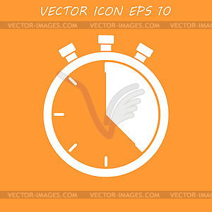 Stopwatch icon, . Flat design style, - vector clipart / vector image