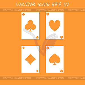 Playing cards icon - vector clipart