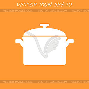 Saucepan icon.  - vector clip art