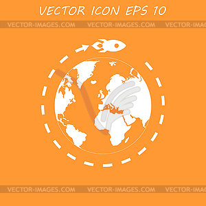 Sign. Rocket - vector clipart / vector image