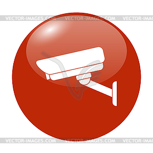 Silhouette of surveillance cameras - vector clipart