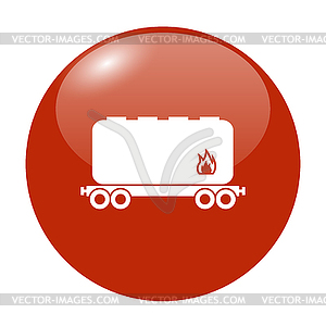 Railroad tank icon - vector clipart