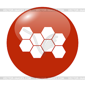 Honeycomb sign icon. Honey cells symbol - vector clipart