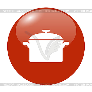 Saucepan icon.  - vector clipart