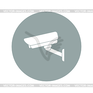 Silhouette of surveillance cameras - vector image