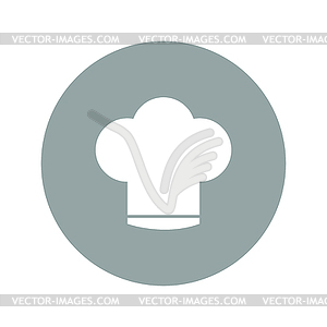 Chef cap icon - vector image