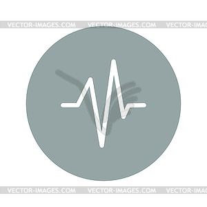 Heart beat, Cardiogram, Medical icon - - vector image