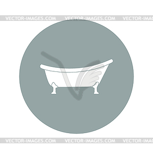 Bathtub Icon - stock vector clipart