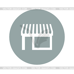 Store icon, modern flat design - vector clipart