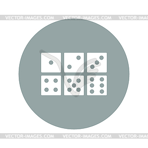 Dice icon - vector clip art