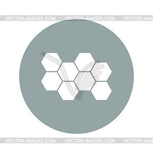 Honeycomb sign icon. Honey cells symbol - vector image